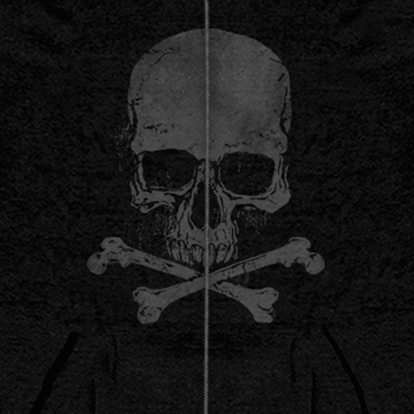 Hot Leathers GMZ4305 Men's 'Skull and Crossbones' Black Hoodie