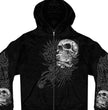 Hot Leathers GMZ4356 Men’s ‘Sweet Demise’ Black Hoodie with Zipper Closure