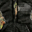 Mossy Oak and Hot Leathers GMZ4470 Mens Limited Edition Mashup Flag Eclipse Camo Zip Up Hoodie Sweatshirt