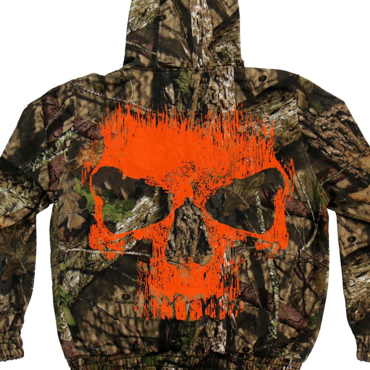 Men's Mossy Oak & Hot Leathers Mashup Jungle Skull Camo Zipper