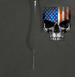 Hot Leathers GMZ4489 Men’s Patriotic Skull Charcoal Zip Up Hoodie Sweatshirt