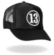Hot Leathers GSH1003 13 Black Trucker Hat