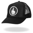 Hot Leathers GSH1004 Middle Finger Black Trucker Hat