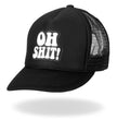 Hot Leathers GSH1006 Oh Shit Trucker Black Hat