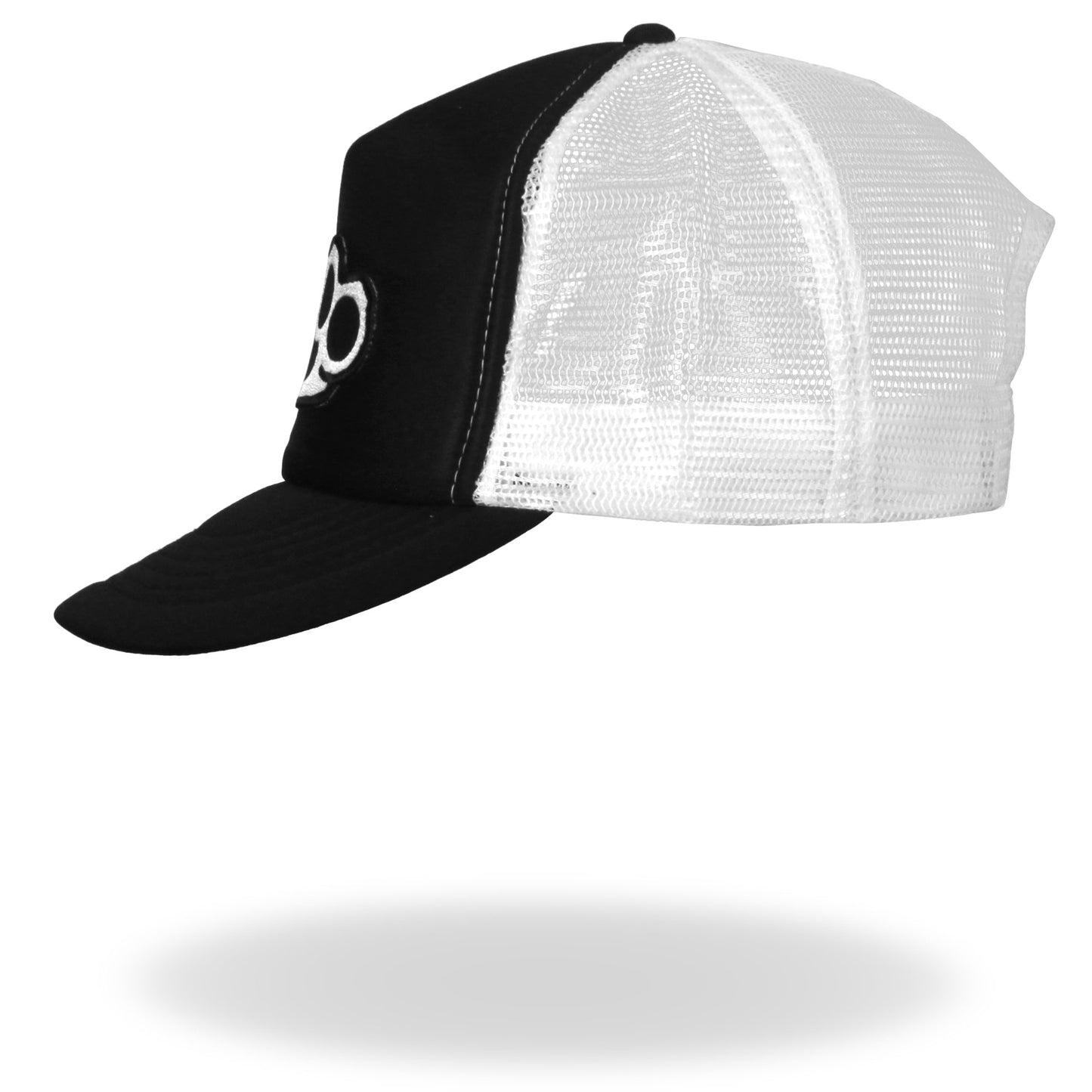 Hot Leathers GSH1009 Knuckles Black and White Trucker Hat