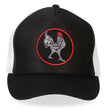 Hot Leathers GSH1012 Rooster Black and White Trucker Hat