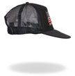 Hot Leathers GSH1016 Try Stomping This American Flag Black Trucker Hat