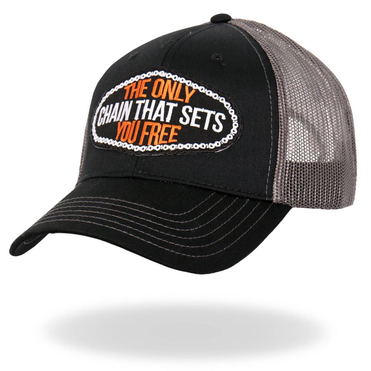 Hot Leathers Black and Grey That Sets You Free Trucker Hat GSH1041