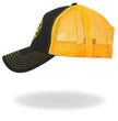 Hot Leathers Black And Yellow Trucker Hat Local Dive Bar GSH1048