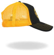 Hot Leathers Black And Yellow Trucker Hat Local Dive Bar GSH1048