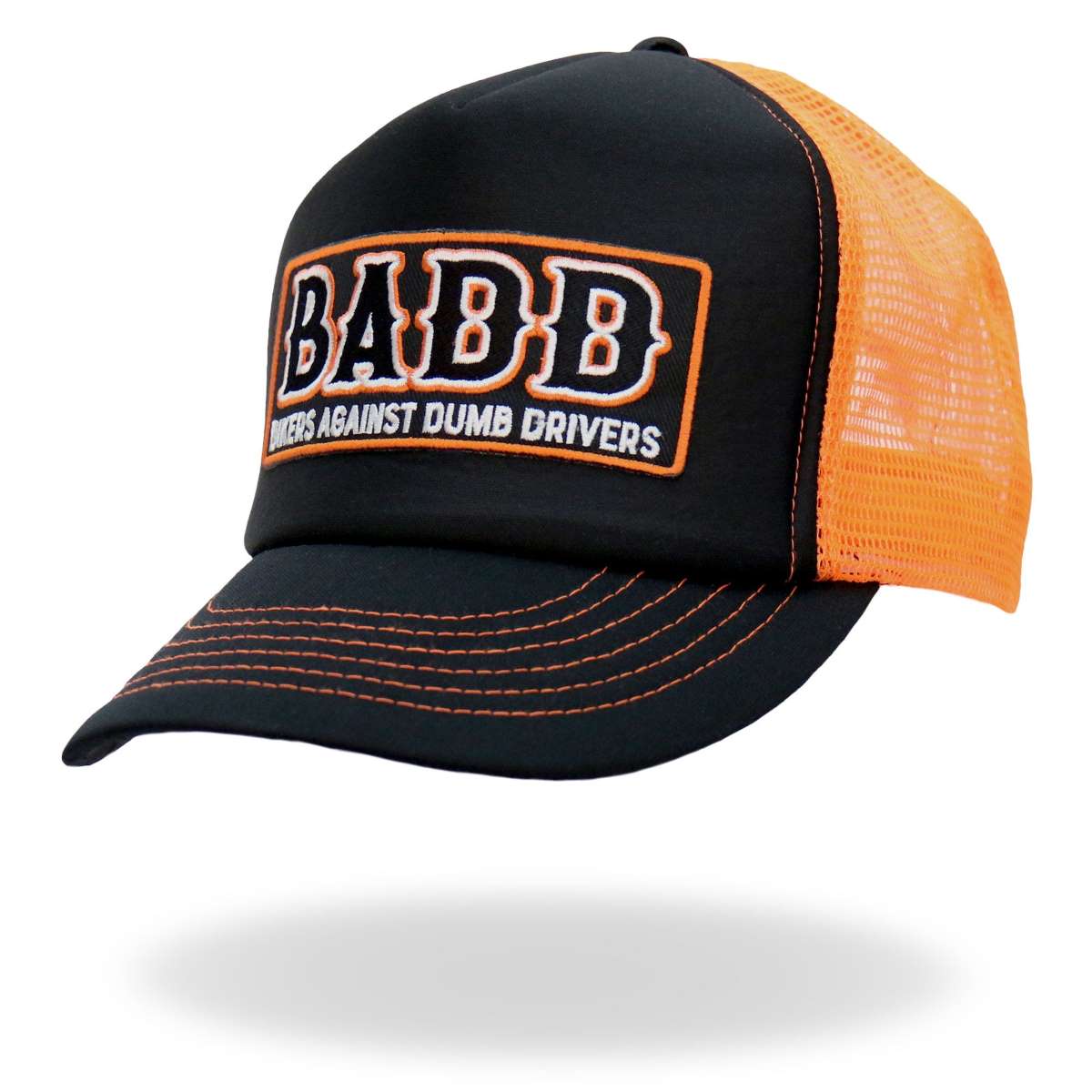 Hot Leathers Orange And Black B.A.D.D. Trucker Hat GSH1051