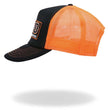 Hot Leathers Orange And Black B.A.D.D. Trucker Hat GSH1051