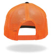 Hot Leathers Orange And Black B.A.D.D. Trucker Hat GSH1051