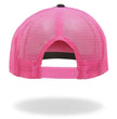 Hot Leathers Pink And Black Trucker Hat Skeleton Hand GSH1053
