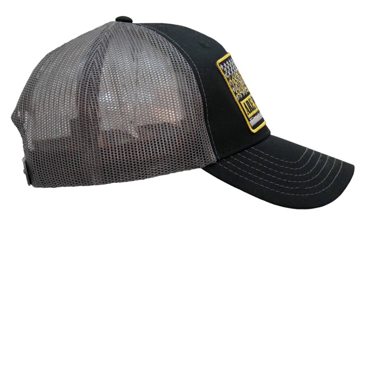 Hot Leathers We The People Black and Grey Trucker Hat GSH1056