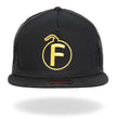 Hot Leathers Black and Yellow F Bomb Snapback Hat GSH2032