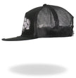 Hot leathers Black 5 Skulls Straight Snapback Hat GSH2034
