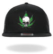 Hot Leathers Pot Leaf Skull Black Snapback Hat GSH2037