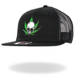 Hot Leathers Pot Leaf Skull Black Snapback Hat GSH2037