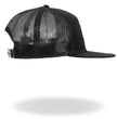 Hot Leathers Pot Leaf Skull Black Snapback Hat GSH2037