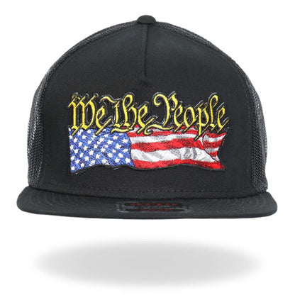 Hot Leathers We The People Snap Back Flat Brim Hat GSH2043