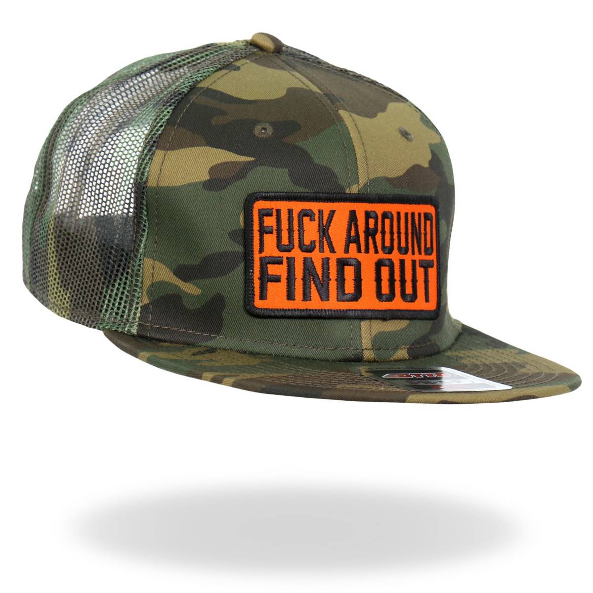 Hot Leathers GSH2044 Fuck Around Find Out Camo Snapback Hat