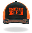 Hot Leathers F Around Find Out High Visibility Orange Trucker Hat GSH2047