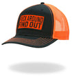 Hot Leathers F Around Find Out High Visibility Orange Trucker Hat GSH2047