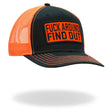 Hot Leathers F Around Find Out High Visibility Orange Trucker Hat GSH2047