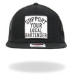 Hot Leathers  Support Your Local Black Snap Back Trucker Hat GSH2048