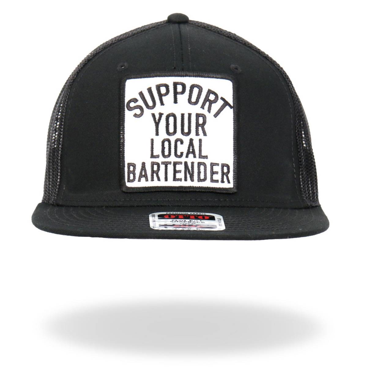 Hot Leathers  Support Your Local Black Snap Back Trucker Hat GSH2048