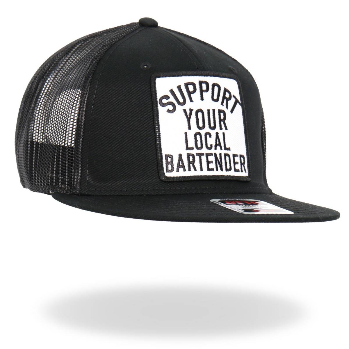 Hot Leathers  Support Your Local Black Snap Back Trucker Hat GSH2048