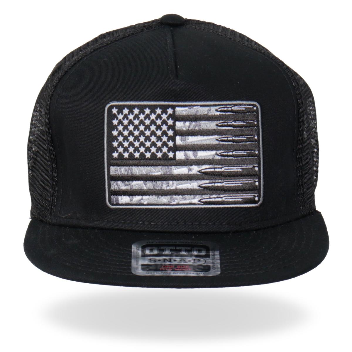 Hot Leathers GSH4004 American Flag Bullets Snap Back Hat