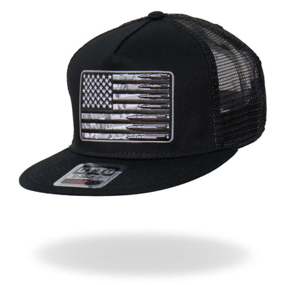 Hot Leathers GSH4004 American Flag Bullets Snap Back Hat