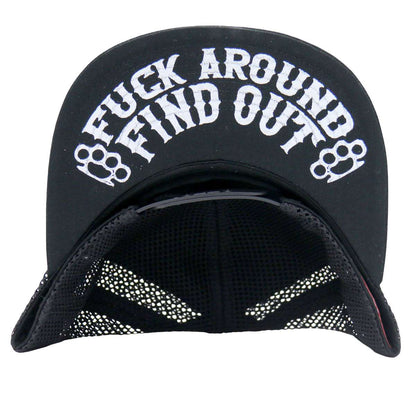 Hot Leathers FAFO Snapback Hat with Under Bill Print GSH4005