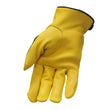 Hot Leathers GVD2001 Uni-Sex Gold 'Bolt' Deer Skin Leather Gloves