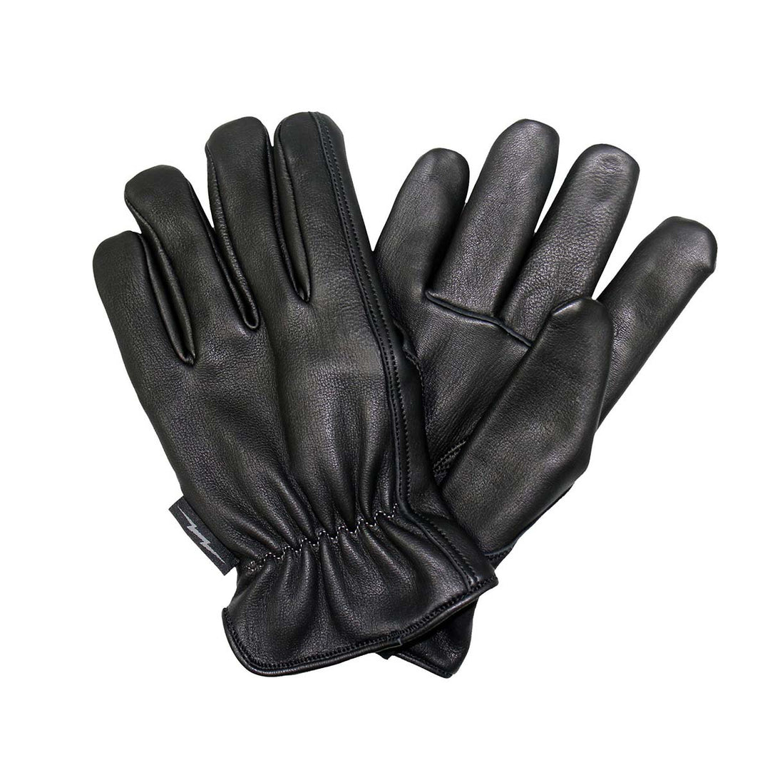Hot Leathers GVD2003 Uni-Sex 'Grey and Black Flannel Lined' Deer Skin Leather Gloves Hot Leathers GVD2003 Uni-Sex 'Grey and Black Flannel Lined' Deer Skin Leather Gloves