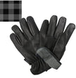 Hot Leathers GVD2003 Uni-Sex 'Grey and Black Flannel Lined' Deer Skin Leather Gloves