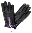 Hot Leathers GVL1008 Ladies Driving Gloves with Purple Piping