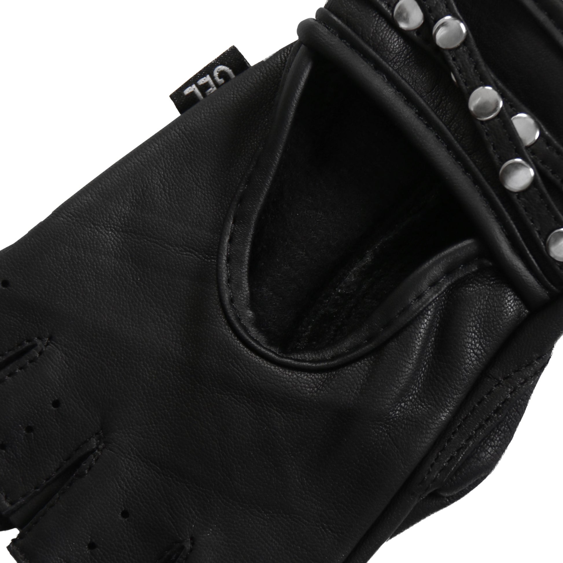 Hot Leathers GVL1010 Ladies Fingerless Gel Palm Gloves with Studs