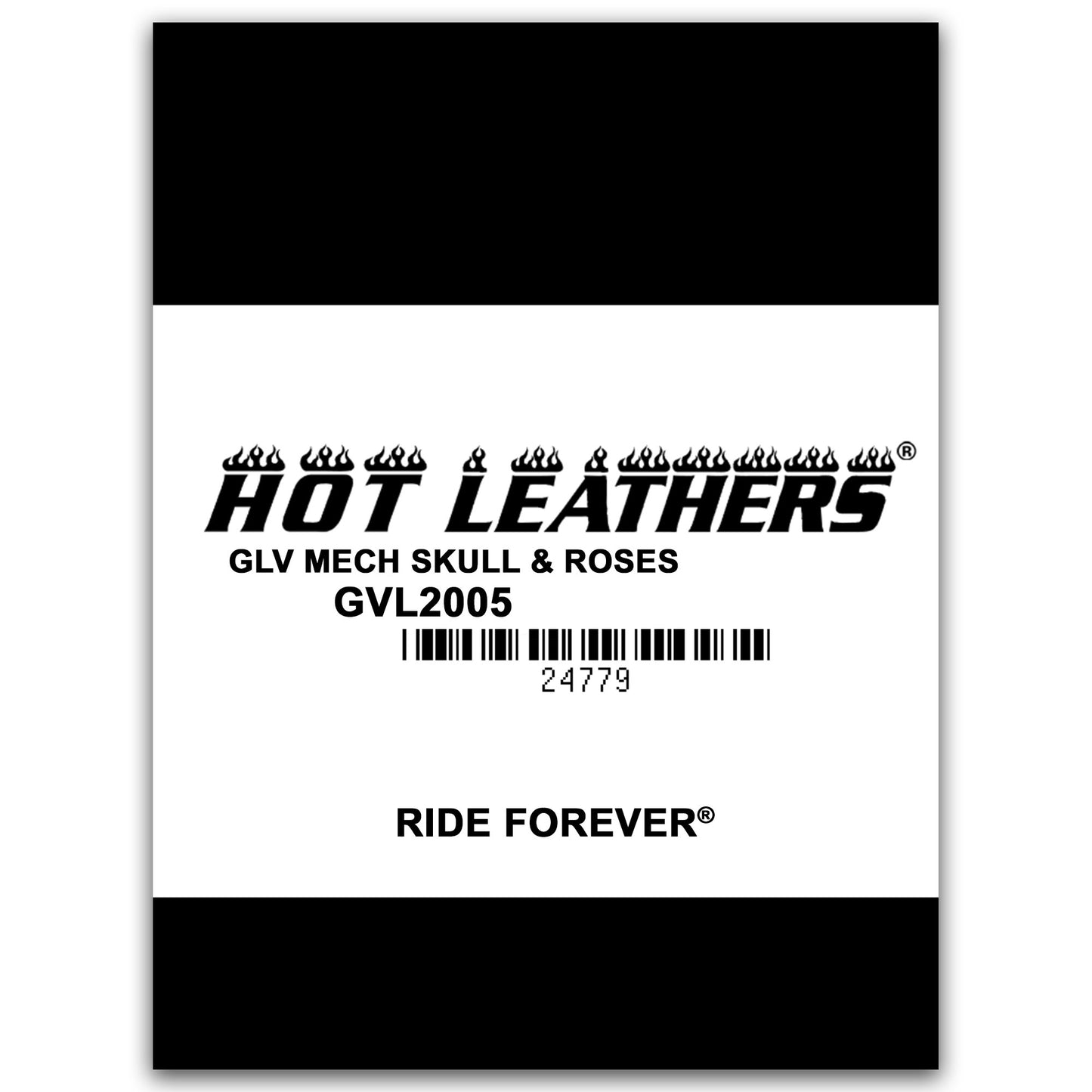 Hot Leathers GVL2005 Skull and Roses Ladies Mechanics Work Gloves