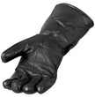 Hot Leathers GVM1001 Unisex Black Leather Gauntlet Glove with Quilted Lining