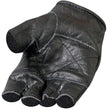 Hot Leathers GVM1004 Unlined Fingerless Leather Gloves with Padded Palm