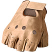 Hot Leathers GVM1005 Brown Unlined Fingerless Leather Gloves with Padded Palm