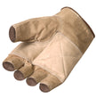 Hot Leathers GVM1005 Brown Unlined Fingerless Leather Gloves with Padded Palm