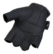 Hot Leathers Midnight Matte Fingerless Leather Gloves GVM1031
