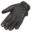 Hot Leathers GVM1301 Uni-Sex Black 'Row of Skulls' Leather and Mesh Gloves with i-Touch Screen
