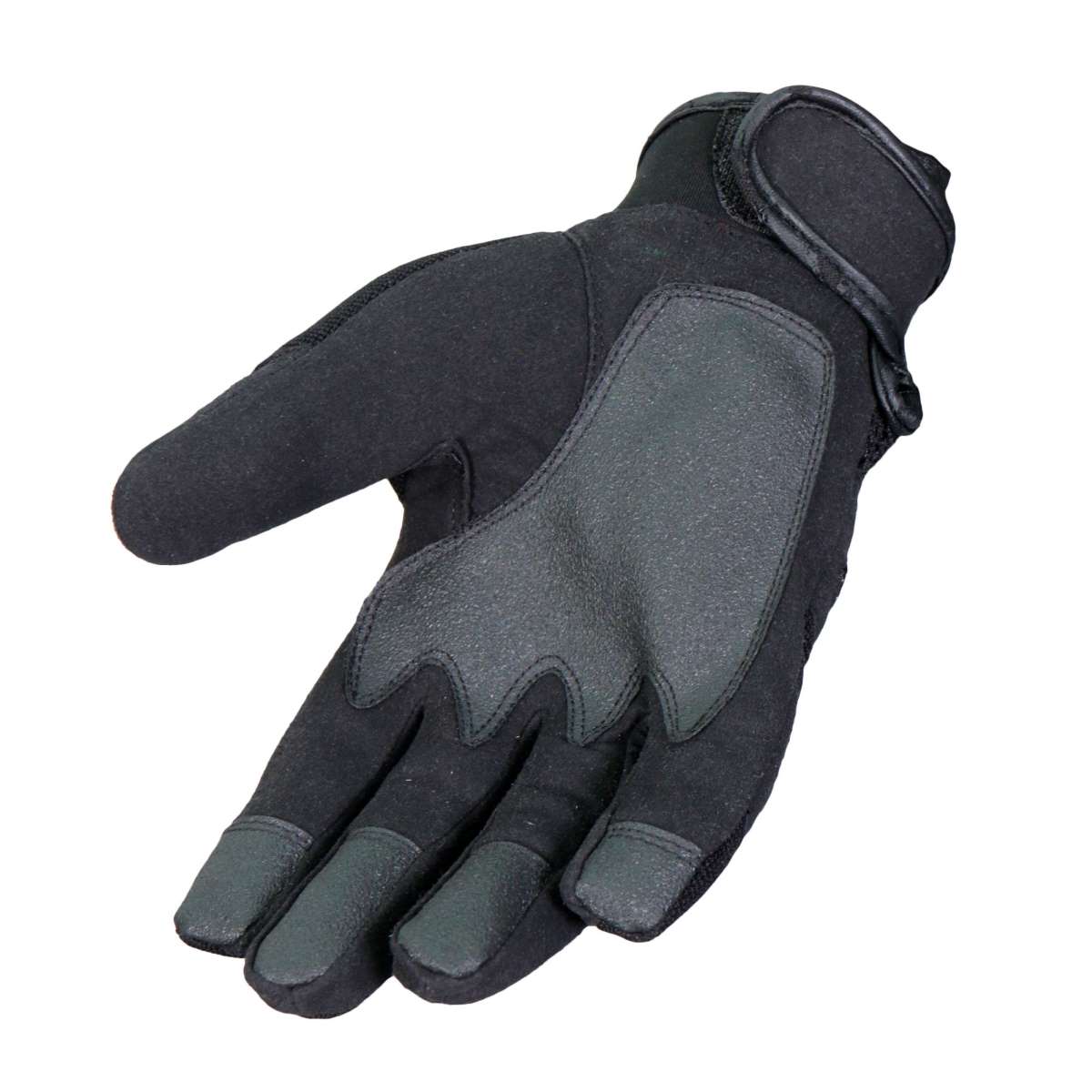 Hot Leathers Textile Padded Knuckle Mechanic Gloves GVM2101