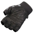 Hot Leathers GVM3009 Uni-Sex Black 'Ancient Skulls' Fingerless Leather Gloves