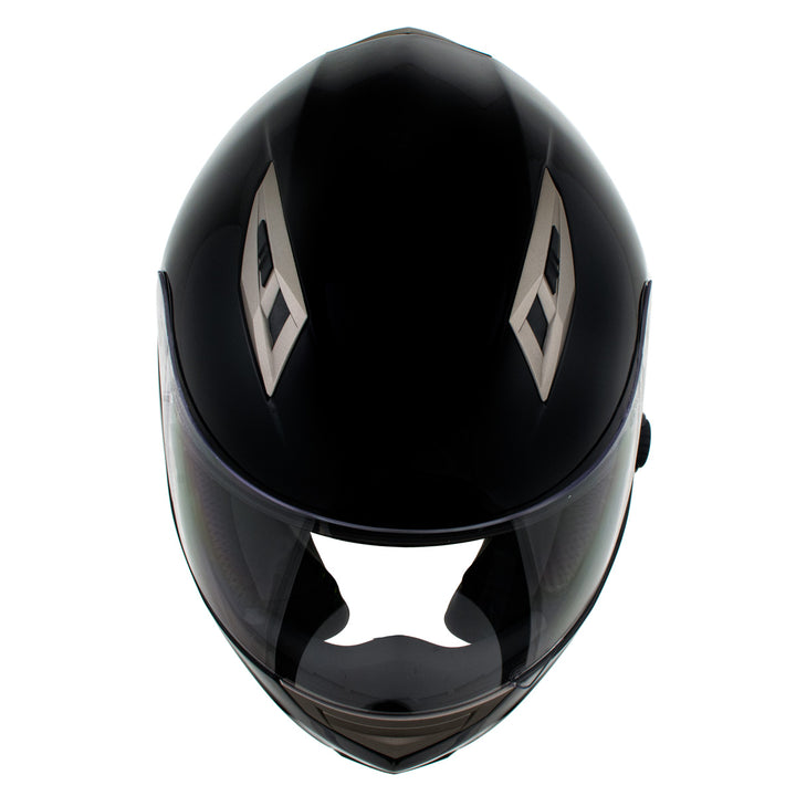 Milwaukee Helmets H510 Gloss Black Chit-Chat Full Face Wireless Motorcycle Helmet-Stream Music-Phone Calls